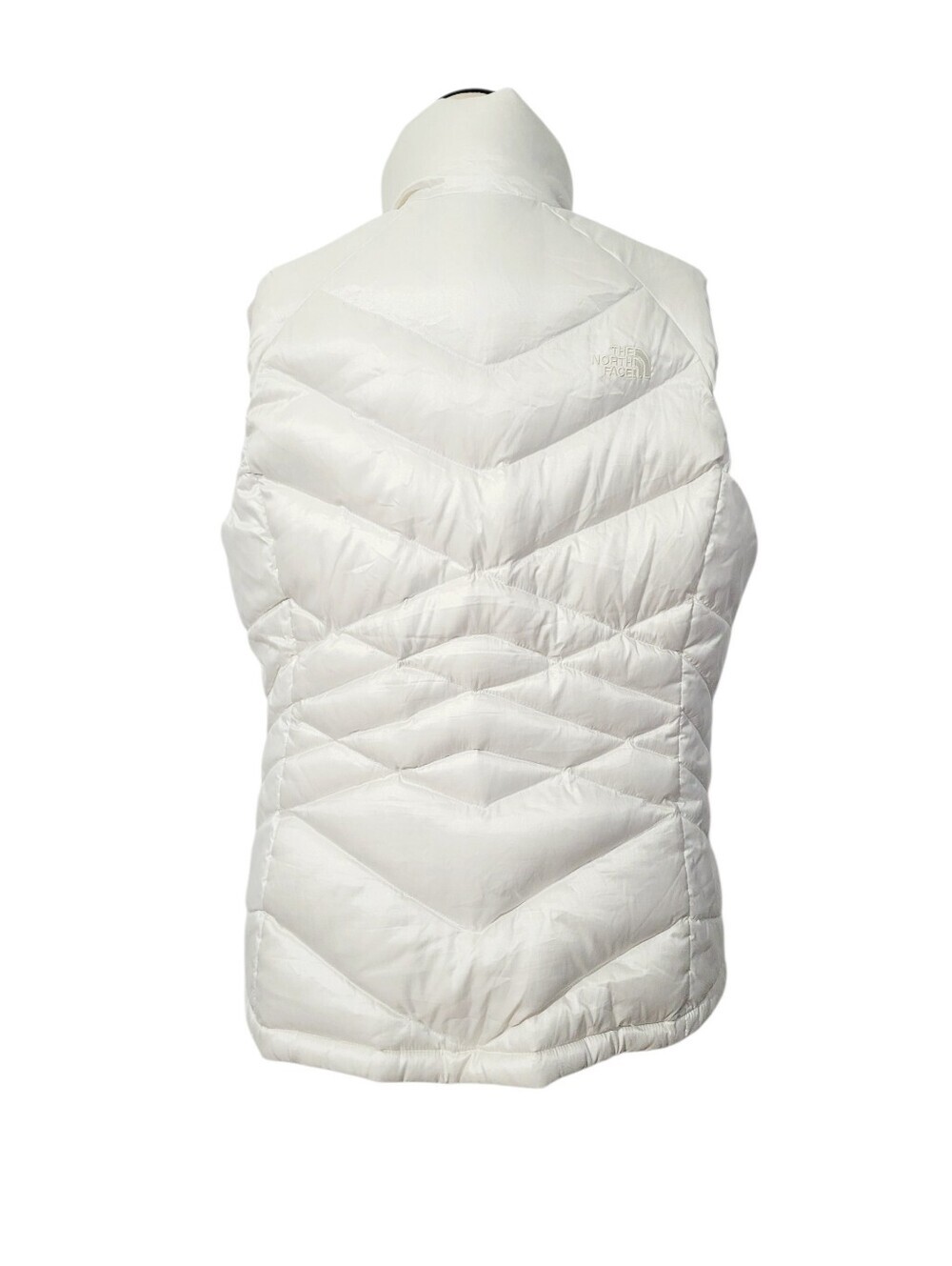 The North Face Women's Size XL White 550 Down Puffer Vest Goose Down Full Zip - Picture 3 of 13